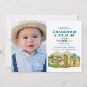  Boerderij barnyard Animals Foto 2e verjaardag Kaart (Voorkant)