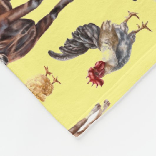 Boerderij Barnyard Animals Koeien Sheep Chickens F Fleece Deken (Hoek)