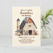 Boerderij Barnyard Animals Verjaardag Kaart (Staand voorkant)