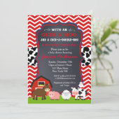 Boerderij Barnyard Baby Shower Uitnodigingen (Staand voorkant)