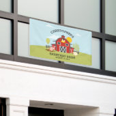 Boerderij Barnyard Bash Birthday Party Banner (Buitenkant Gebouw)