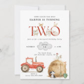 Boerderij Barnyard tweede verjaardag Kaart (Voorkant)