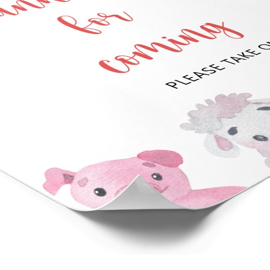 Boerderij - Bedankt voor uw komst Poster (Hoek)