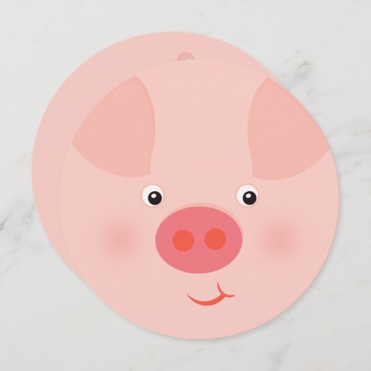 Boerderij Biggetje Kaart (Voorkant / Achterkant)