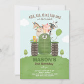 Boerderij Birthday Boy Old MacDonald Barnyard Part Kaart (Voorkant)