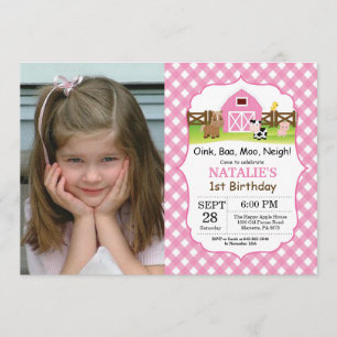 Boerderij Birthday Invitation Barnyard Party Kaart