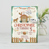 Boerderij Birthday kinder barntuin Kaart (Staand voorkant)