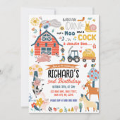 Boerderij Birthday Party Invitation Kaart (Voorkant)