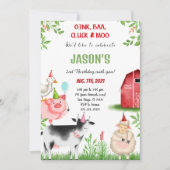 Boerderij Birthday Party Kaart (Voorkant)