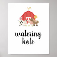 Boerderij 'Birthday Party Sign Watering Hole'