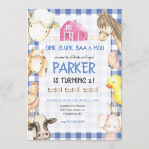 Boerderij Birthday Uitnodiging