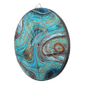 boerderij blauwgroen blauw Woodgrain turquoise swi Dartbord (Voorkant Rechts)