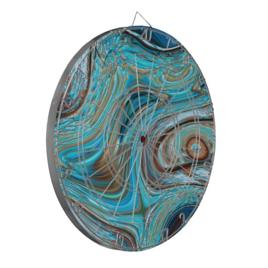 boerderij blauwgroen blauw Woodgrain turquoise swi Dartbord (Voorkant Links)