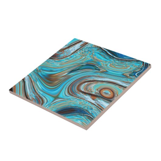 boerderij blauwgroen blauw Woodgrain turquoise swi Tegeltje (Zijkant)