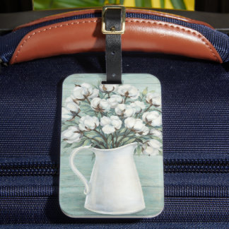 Boerderij bloemen bagage label
