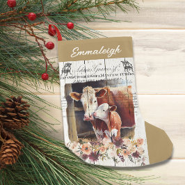 Boerderij Bloemen Hereford Koeien Kerstkous Kleine Kerstsok