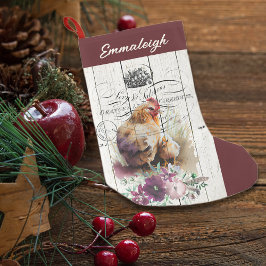 Boerderij Bloemen Leghorn Kip Kleine Kerstsok