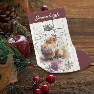 Boerderij Bloemen Leghorn Kip Kleine Kerstsok