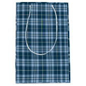 Boerderij Blue Gingham Plaid Christmas Medium Cadeauzakje (Voorkant)