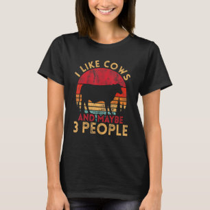 Boerderij Boer Antisociaal Boerderijdier Koe T-shirt