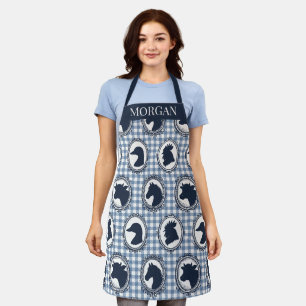 Boerderij Boerderijkeuken Gingham - Marineblauw & Schort