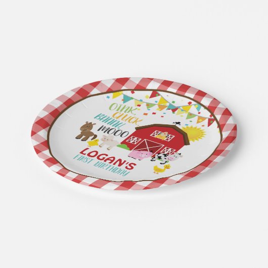 Boerderij Bord op jaarpapier - wit (Gekanteld)