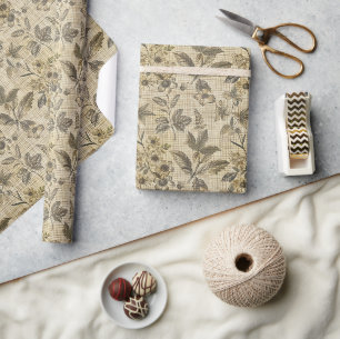 Boerderij Botanische Decoupage Design Cadeaupapier