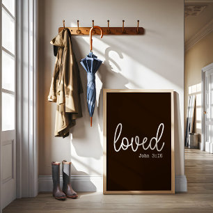 Boerderij Bruine Liefde Geloof Citaat minimalistis Poster
