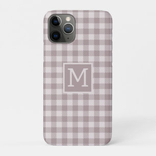 Boerderij Buffalo Check Plaid Beige Monogram iPhone 11 Pro Hoesje