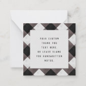 Boerderij Buffalo Plaid Check Dank u Notitiekaartje (Achterkant)