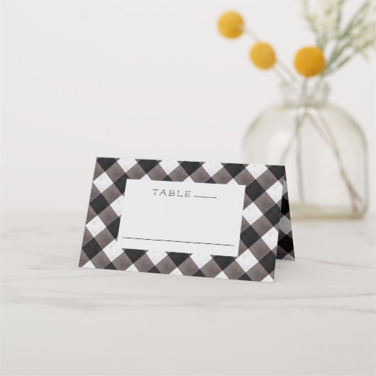 Boerderij Buffalo Plaid Check Trouwtafel Nummer (Voorkant)