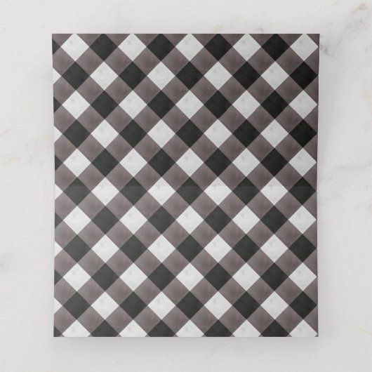 Boerderij Buffalo Plaid Check Trouwtafel Nummer (Binnenkant ongevouwen)