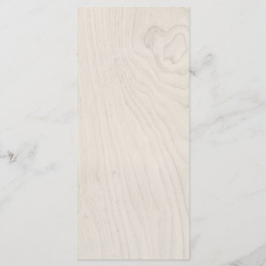 Boerderij Chic | Wit Hout en Hart Bruiloft Menu (Achterkant)