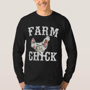 Boerderij Chick Cute Boerderij Girl Chicken Farmer T-shirt