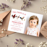 Boerderij Chicken Dit Kuiken Verjaardag Party Foto