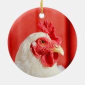 Boerderij Chicken Keramisch Ornament (Achterkant)