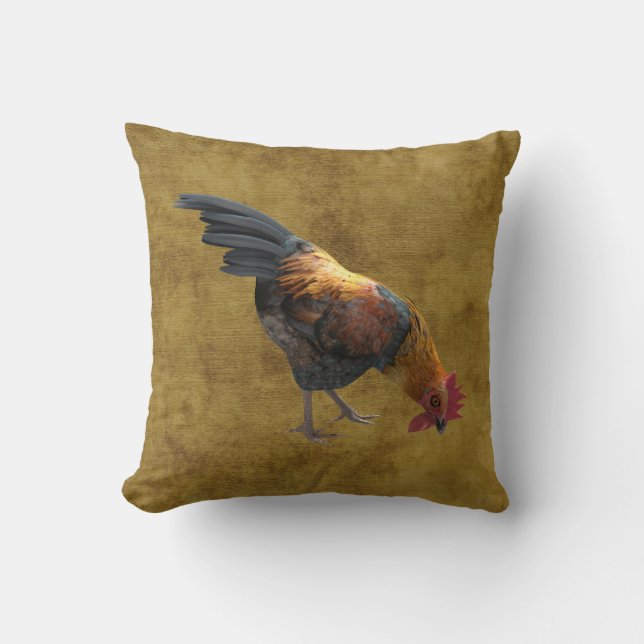 Boerderij Chicken Rooster Rustic Country Barnyard  Kussen (Voorkant)
