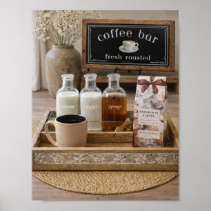 Boerderij Coffee Bar Stilleven Decor   Poster