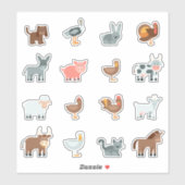 boerderij collectie sticker (Vel)