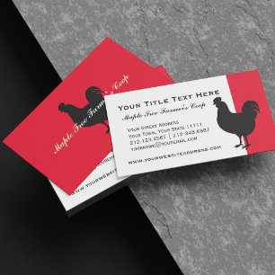 Boerderij Coop  Rooster Visitekaartje