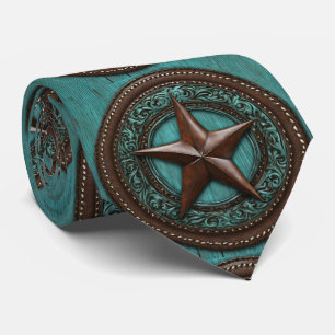 Boerderij Cowboy Country Western Turquoise Texaans Stropdas