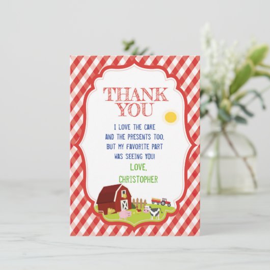 BOERDERIJ DANK JULLIE KAART (Staand voorkant)