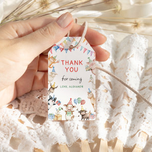 Boerderij Dank u voor Barnyard Zoo Party Animal Cadeaulabel