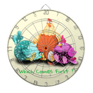 Boerderij Dart Board Kippen die op eieren wachten Dartbord