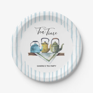 Boerderij Decor Theepotten Waterverf Papieren Bordje