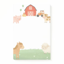 Boerderij Dier Barnyard Waterverf Sticky Notes