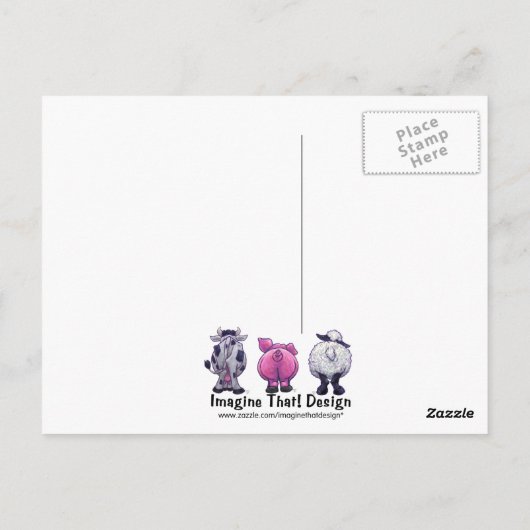 Boerderij Dier Dank u Briefkaart (Achterkant)