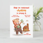 Boerderij Dier Verjaardagsfeestje Kaart (Staand voorkant)