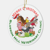 Boerderij Dierdierkerst Keramisch Ornament (Links)