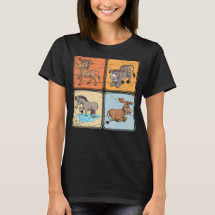 Boerderij Dierenboer Ezelliefhebber Pop Art Baby D T-shirt